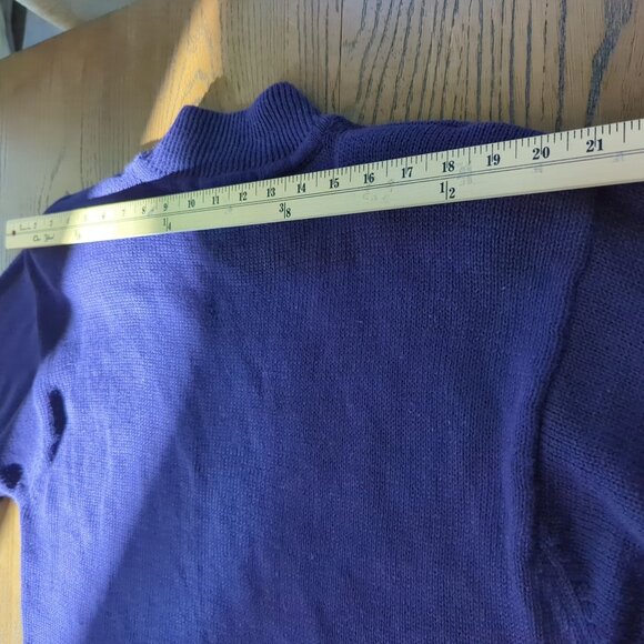 Vintage IB Diffusion Sport Christmas Purple Sweater L Santa Claus Beaded 90s - Picture 16 of 16